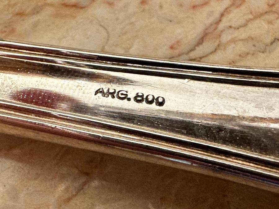 Vintage Italian ARG 800 Silver plate Kings pattern Serving set ( Very Large ) Rare & Collectable