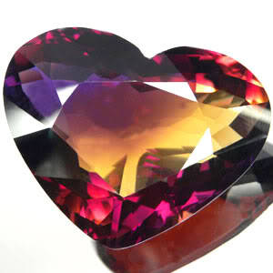 Huge 54Ct heart Bi Color Ametrine