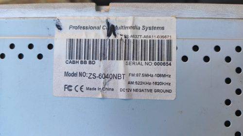 Paramount ZS-6040NBT 6.2 Touchscreen DVD/MP3/USB/CD Receiver