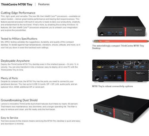 **BARGAIN BUY** LENOVO M700 MINI PC -LATEST 6th GEN i3, HUGE 8GB RAM, 500GB HDD - GRAB IT @ R2799!!!