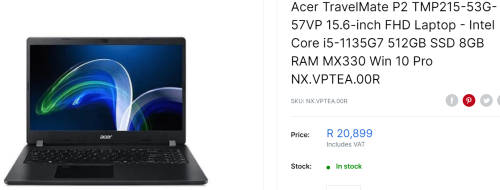 **BARGAIN BUY**AS NEW ACER TRAVELMATE MONSTER 11th GEN i5, 16GB RAM, 512 SSD -GRAB IT@ JUST R6999!!!