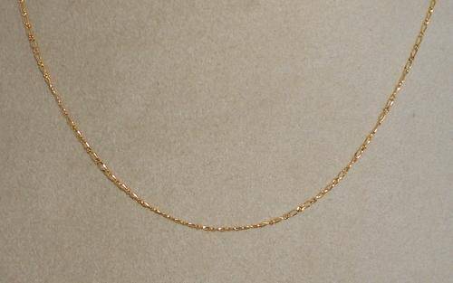 9ct yellow gold fine figaro link neck chain