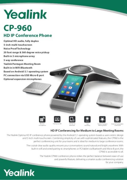 Yealink CP960 Conference Phone (Brand New)