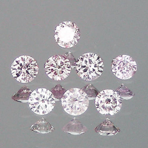 NATURAL LIGHT PINK  DIAMOND LOT (8 pieces - 0.26 TCts)