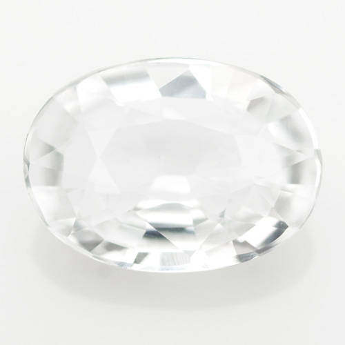 JUST JEWELS -   PURE WHITE SAPPHIRE (0.94 Ct 7.2 x 5.2mm)