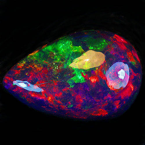 TOP CLASS ETHIOPIAN WELO BLACK OPAL (2.29 Ct - 14.26 x 8.41 x 4.26 mm)