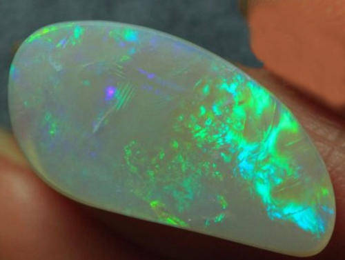 TOP SOLID LIGHTENING RIDGE  OPAL (FLORAL) 6.0 Ct - 21.4 x 11mm