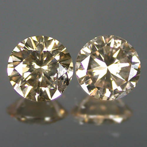 JUST JEWELS - DIAMOND PAIR  (Champagne SI3   - 0.49 Ct)