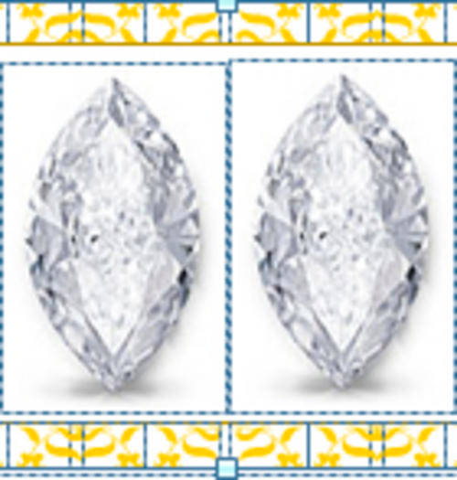 JUST JEWELS -   DIAMOND MARQUISE PAIR ( G, SI2 - 0.280 TCts)