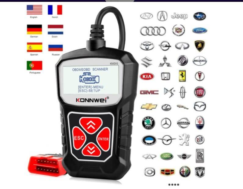 KW 310 OBD2 Auto Diagnostic Scanner Universal OBD Car Diagnostic Tool