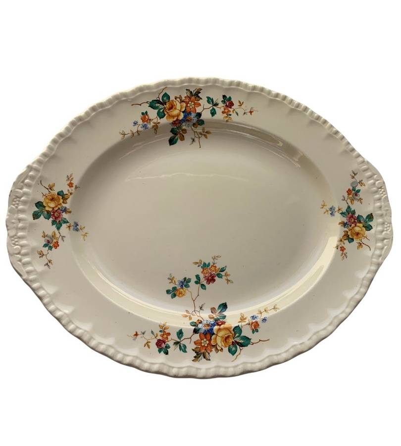 Vintage WH Grindley Ironstone China Creampetal Large Platter, 41.5cm