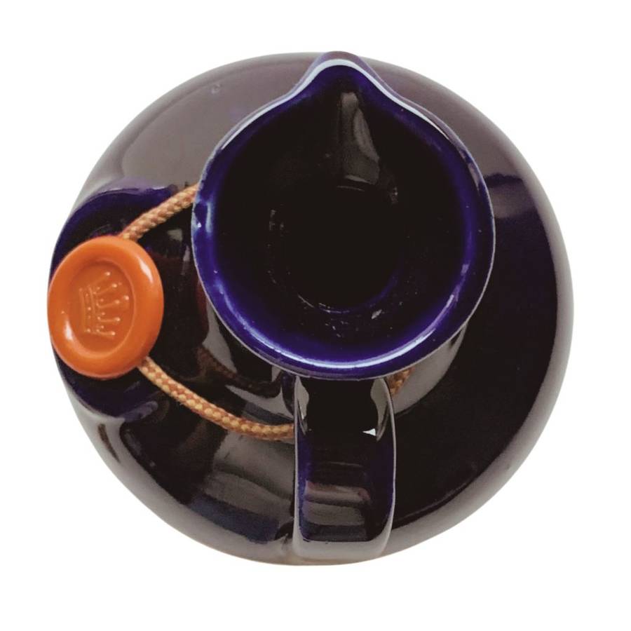 Original Ceramic Ballantine`s Scotch Whisky Decanter - Cobalt Blue