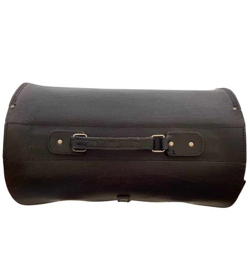 Reduced ! Vintage Genuine leather SA Rugby Bag with Terence Name, Springbok, and Protea Marks