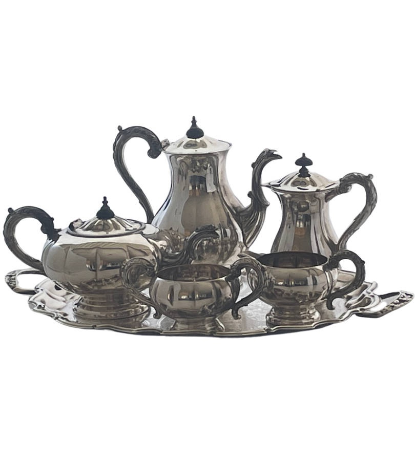 Vintage 6-Piece Marlboro Plate Tea & Coffee Service Set by Morton-Parker Ltd, Trenton Ontario Canada