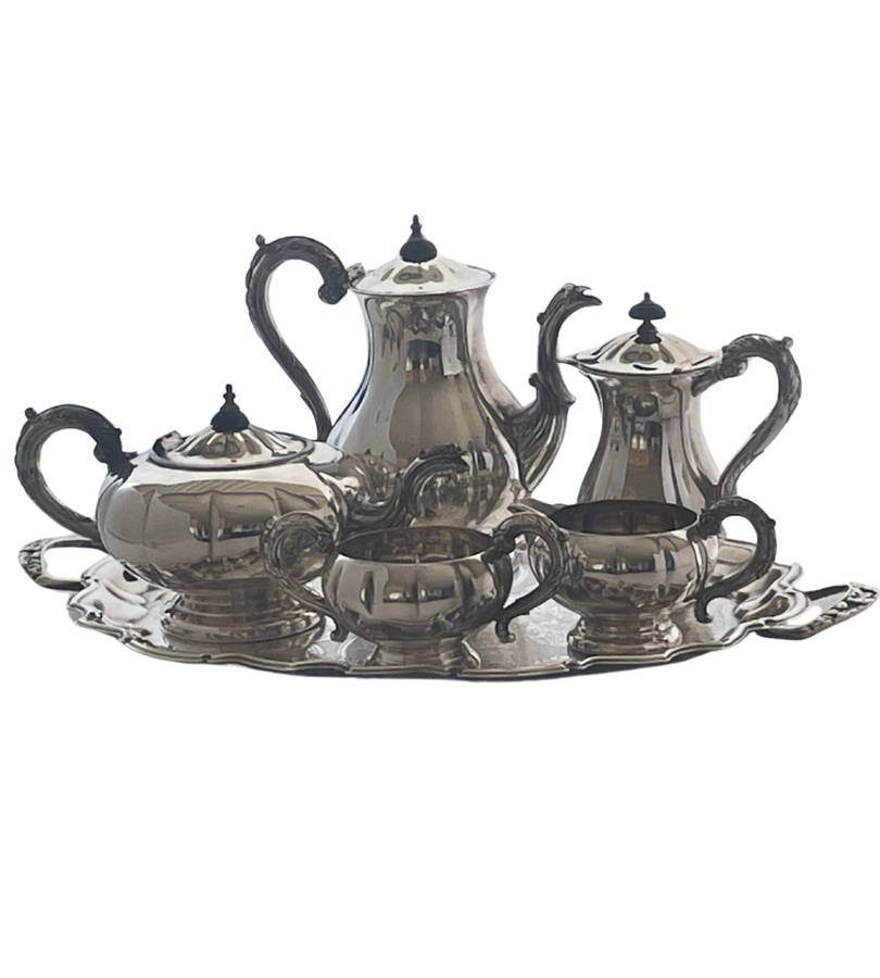 Vintage 6-Piece Marlboro Plate Tea & Coffee Service Set by Morton-Parker Ltd, Trenton Ontario Canada