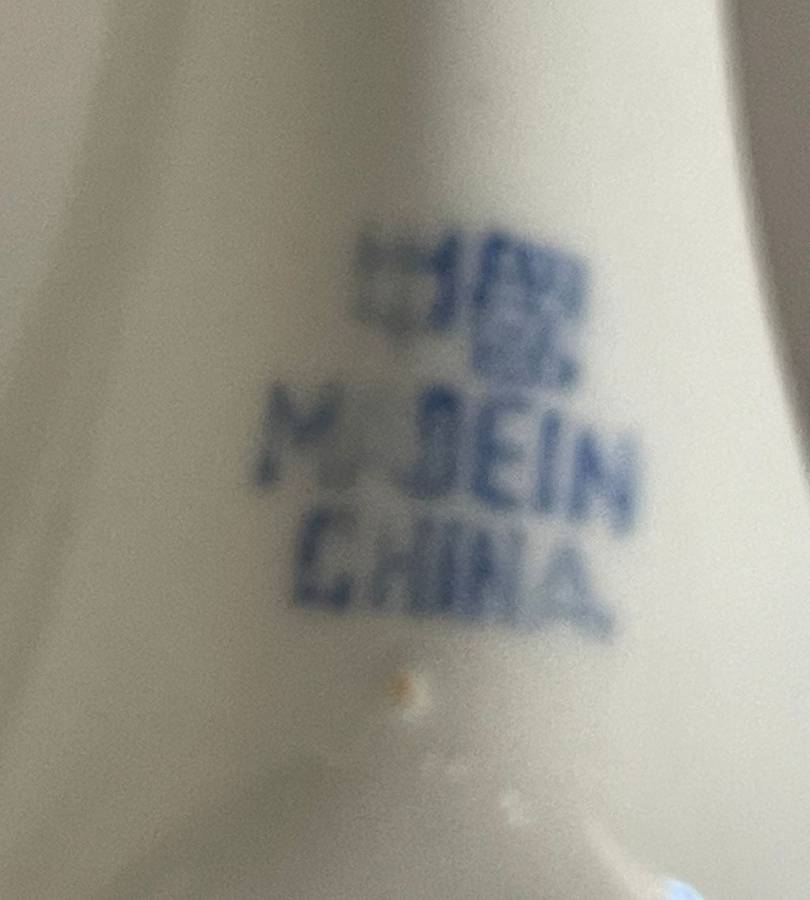 8-Piece Vintage Chinese Porcelain Set - Blue Dragon Motif Spoons & Small Oval Platter