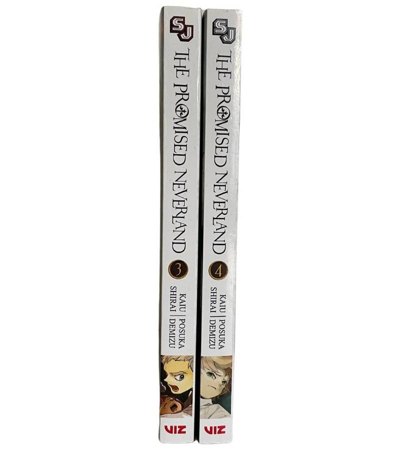 Set of 2 The Promised Neverland Manga Books (Vol. 3 & 4) by Kaiu Shirai and Posuka Demizu - Like New