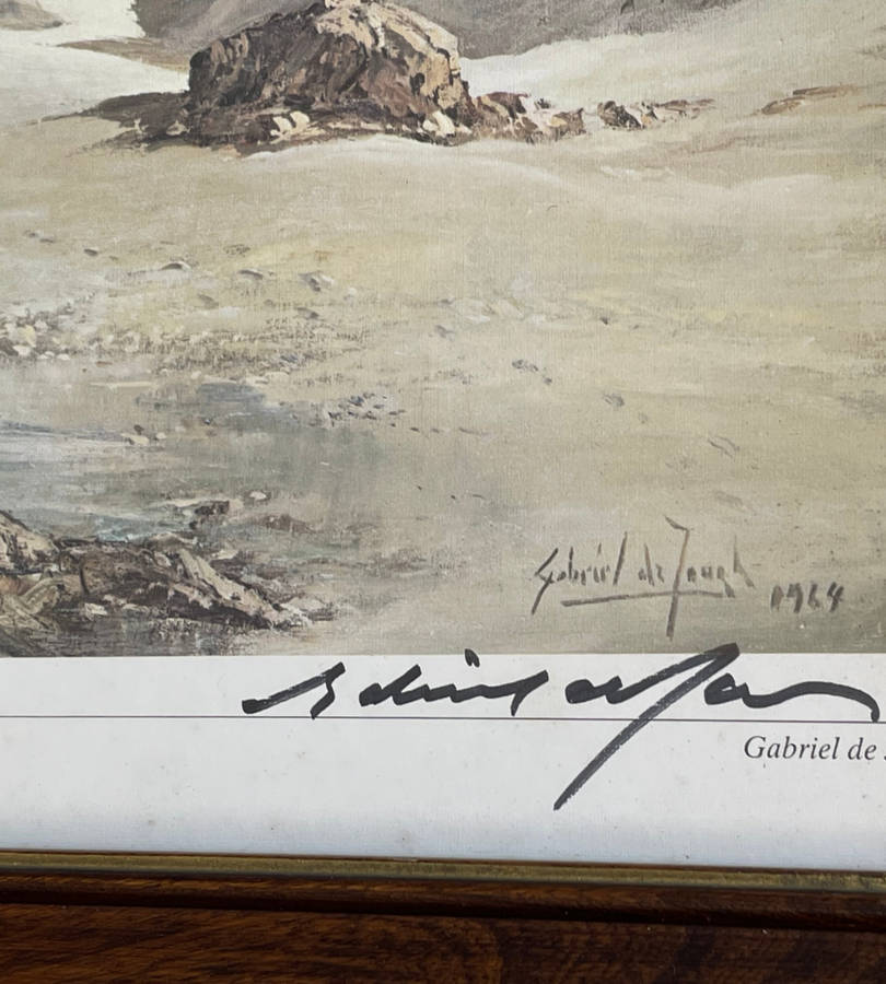 Reduced ! Gabriel de Jongh Signed Print 'Wilderness Beach' 39x54.5cm - Framed Behind Glass