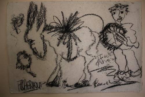 My LAST original Claerhout to sell (depleted collection), 790x535mm, Charcoal, unframed