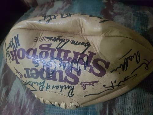 Super Springbok rugby ball signed