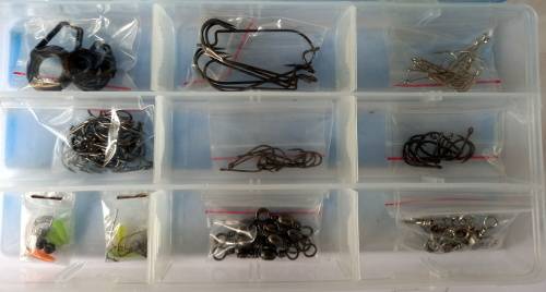 FISHING TACKLE BOX and ACCESSORIES