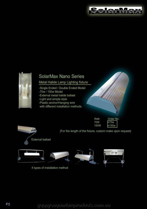 SOLARMAX NANO SERIES 150W HALIDE LIGHT UNIT