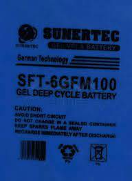 Sunertec Gel Battery 100 Ah Slim Line Gel Battery 12V -