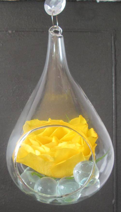 Beautiful Glass Hanging Orbs- pear