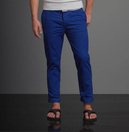 Big Abercrombie & Fitch slim candy CHINOS leisure pants.