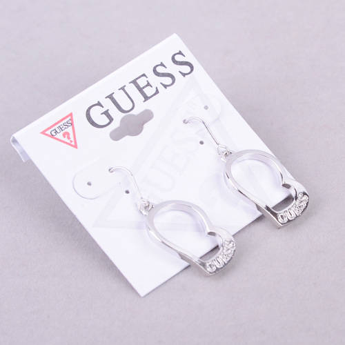 brand new GUESS silver shoes earrings