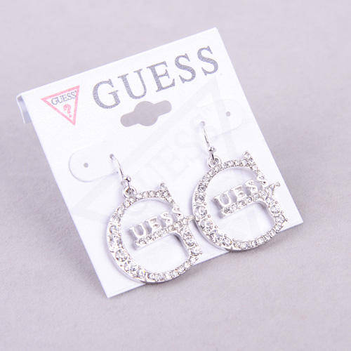 brand new GUESS silver shoes earrings