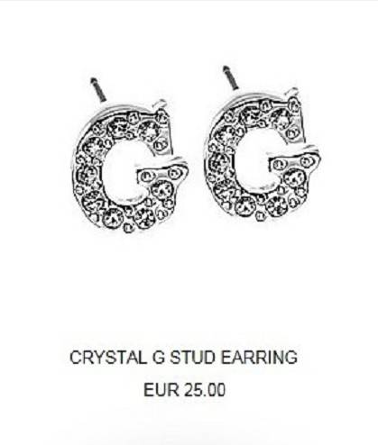 Brand new Crystal stud GUESS boutique silver earrings.