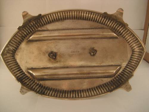 UNIQUE EQUESTRIAN INKSTAND SILVER PLATE AND SPELTER