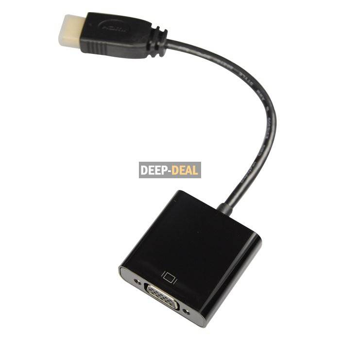 HDMI Male to VGA Female Video Cable Cord Converter Adapter 1080P
