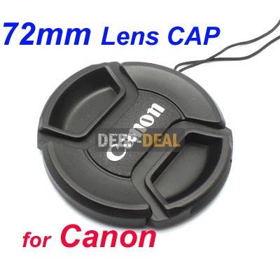 72 mm Center Pinch Snap-on Front Lens Cap for Canon Lens