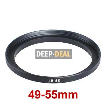 49mm-55mm 49-55 mm 49 to 55 Step Up Ring Filter Adapter