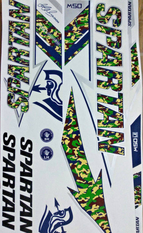 Spartan premium Custom made cricket bat sticker set bat repair kit for full size bat