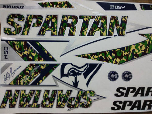 Spartan premium Custom made cricket bat sticker set bat repair kit for full size bat