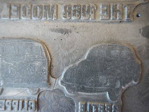 Rare printing plates of VW advert c.1968 (1 of 2)