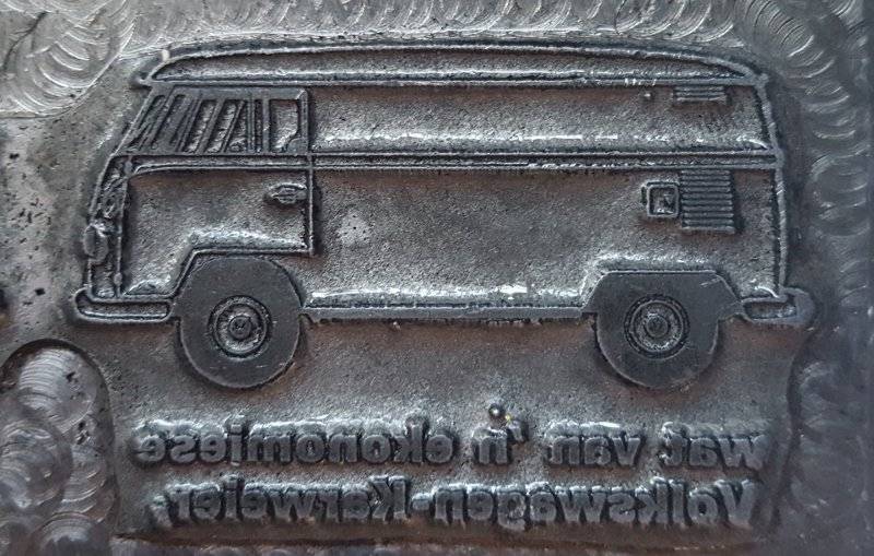 Rare printing plates of VW Kombi advert (2 of 2)