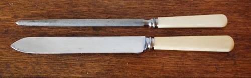 Carving knife and sharpener