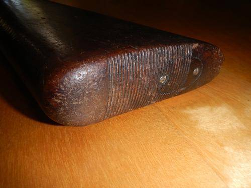 Wooden stock of very old rifle