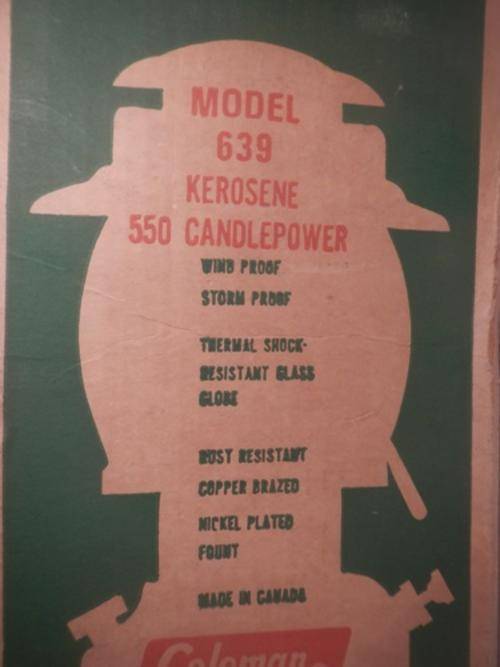 Coleman kerosene lantern box