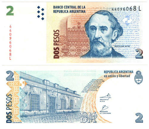 Argentina - 2 Pesos 2002 (2010) UNC