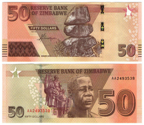 Zimbabwe - 50 Dollars 2020 UNC