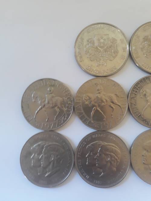 Lot of 10 crown size coins(Bid for lot)