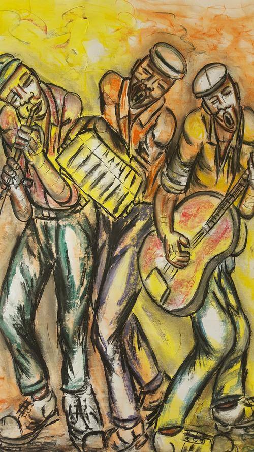 Original Selesho-BIG Bonanza  painting for sale -X LARGE- 860MMX 610MM-VALUED AT R5000