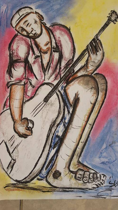 CHRISTMAS  -Original Selesho- LARGE- 420MMX 600MM-VALUED AT R5000