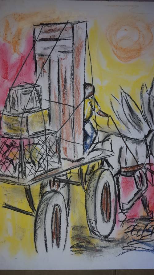 Original Selesho- BIG  Painting -X LARGE- 600MMX 420MM-VALUED AT R5000