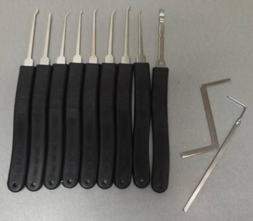 Transparant Training Practice Pad Lock and 9 Piece Advanced Lock Picks Set (Like New)